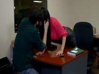 Beautiful Brunette And Her Employe Having A Wild Sex In The Office