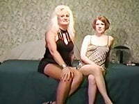 Mature blonde Jan introduce Linda to BBC