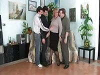 Italian Mature - 3 man gang bang