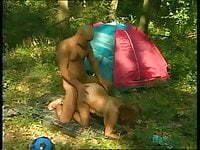 Redhead Granny Mathilda Takes His Cock Camping