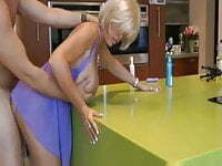 Busty Mature Fucks and Sucks in Kitchen By TROC