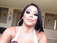 gorgeous latin MILF takes BBC